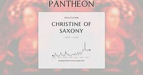 Christine of Saxony Biography - Landgravine consort of Hesse