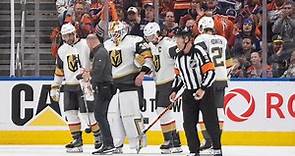 Golden Knights goaltender Brossoit injured vs. Oilers, replaced by Hill