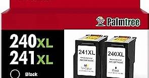 Palmtree Remanufactured Ink Cartridge Replacement for Canon 240XL 241XL Combo Pack for Ink 240 241 High Capacity for PIXMA MG3620 MG3600 TS5120 MX472 Printer (1 Black, 1 Color)