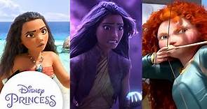 Every Time The Princesses Were Brave | Moana, Rapunzel, Raya & More | Disney Princess