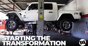 Jeep Gladiator Truck WAYALIFE Build by EVO Manufacturing - Let the Transformation Begin