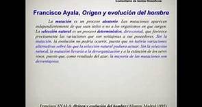 Francisco Ayala Selección natural Capítulo 3 - Evolución- Audiolibro