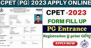 Common PG Entrance 2023 Online Apply//How to Apply Odisha Common PG Entrance 2023//CPET 2023 Apply