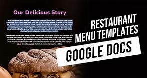 How to Get and Use Restaurant Menu Template in Google Docs