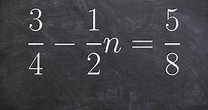 How to solve an equation with fractions of a two step equation