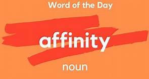 Word of the Day - AFFINITY. What does AFFINITY mean?
