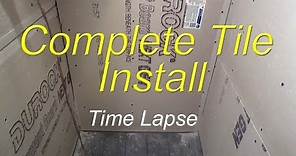 Complete bathroom shower install time lapse start to finish
