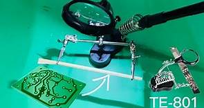 How to Assemble Helping Hand Magnifier LED Light With Soldering Stand TE-801