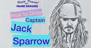 How to Draw Captain Jack Sparrow. Iconic Movie Characters No4. Happy Drawing with Frank Rodgers!