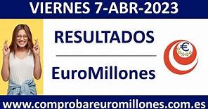 Resultado del sorteo EuroMillones del viernes 7 de abril de 2023