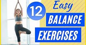 12 Balance Exercises for Seniors (DAILY ROUTINE)