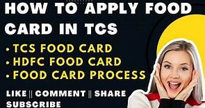 TCS Food Card | Food Card in TCS | Food in HDFC | HDFC Food Card