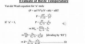 Boyle Temperature for Van der Waals, Berthelot and Dieterici | Unit 2 | BPC Class | Dr. M. Ghosh