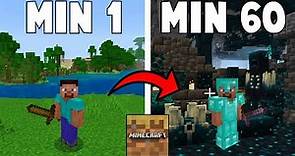 Minecraft Trial - 60 MINUTE FULL SURVIVAL GAMEPLAY!!