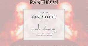 Henry Lee III Biography - American politician (1756–1818)