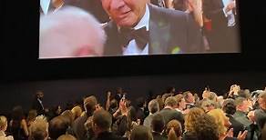 Standing ovation for the legendary Harrison Ford at the Indiana Jones 5 world premiere in Cannes 👏🥺 #harrisonford #indianajones #cannesfilmfestival