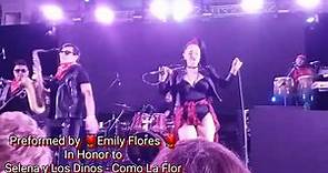 Emily Flores with Dezigual singing Como la Flor in Tucson Arizona at Casinos del Sol