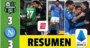 Sassuolo 3-3 Napoli ¡QUÉ FINAL! Caputo le quitó la victoria a Gattuso en el último suspiro | Serie A