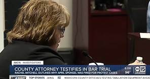 Maricopa County Attorney Rachel Mitchell testifies why she fired high-level protest prosecutor