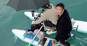踩6小時水上單車從廣東橫渡瓊州海峽 稱買不起船票被質疑抄作