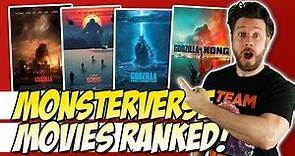 All 4 MonsterVerse Movies Ranked! (w/ Godzilla Vs Kong)