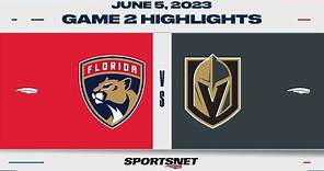 Stanley Cup Final Game 2 Highlights | Panthers vs. Golden Knights - June 5, 2023