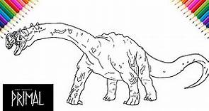 How to Draw an Infected Argentinosaurus from (PRIMAL) | Step by Step