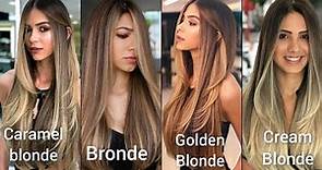 Top 37 Shades Of Blond Hair Colors//Hair Dye Highlight With Names//2022 Hair Color Trends