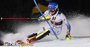 Mikaela Shiffrin MAKES HISTORY under the lights in slalom World Cup | NBC Sports