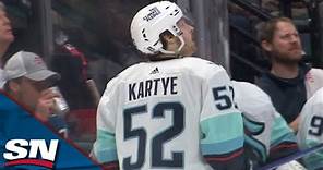 Kraken's Tye Kartye Blasts One-Timer To Score First Career Goal In NHL debut