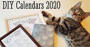 DIY Printable Calendars 2020 - Wall / Desk Calendar & Simple Planner Journal - Quick Ideas
