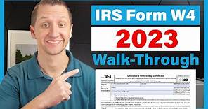 How to fill out the IRS Form W4 2023