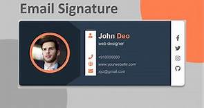 Create A Responsive E-Mail Signature Design Using Pure HTML & CSS Only