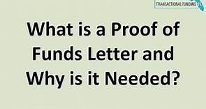 What is a Proof of Funds Letter and Why is it Needed?