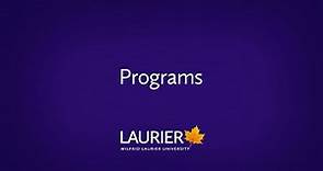 Undergraduate Programs at Wilfrid Laurier University