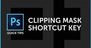 Photoshop Quick Tip: Easy Clipping Mask Shortcut Key