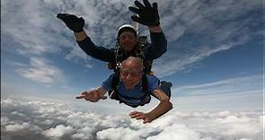 Taking the plunge: 81 year old skydiver Mel Shields raises money for Norfolk care home