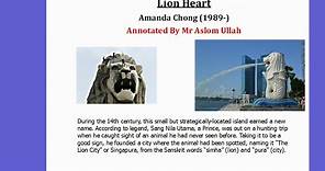 Lion Heart By Amanda Chong, Annotated