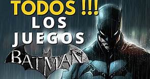 TODOS LOS JUEGOS DE BATMAN - evolucion de los juegos de batman 2023 - all BATMAN video games