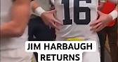 Harbaugh is back for the Big Ten championship after serving the 3-game suspension 👀