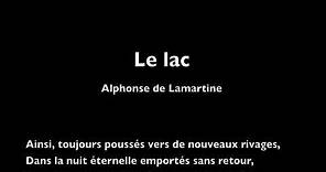 "Le Lac" d'Alphonse de Lamartine : lecture