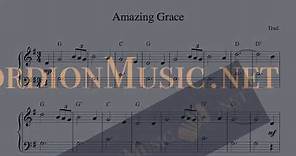 Amazing Grace - accordion version with sheet music