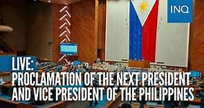 LIVE: Proclamation of the next President and Vice President of the Philippines