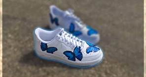 Butterfly Custom Air Force 1's (First Shoe Custom) (reupload)