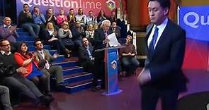 Watch: Ed Miliband trips off the stage
