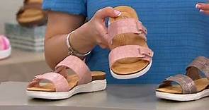 Clarks Collection Adjustable Slide Sandals - April Dusk on QVC
