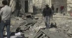 Buildings in Damascus damaged following Israeli air strikes