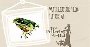 How to Paint a FROG in Watercolour - tutorial real time