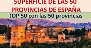 Superficie provincias de España