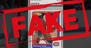 How to Spot a Fake 1986 Patrick Roy Rookie Card